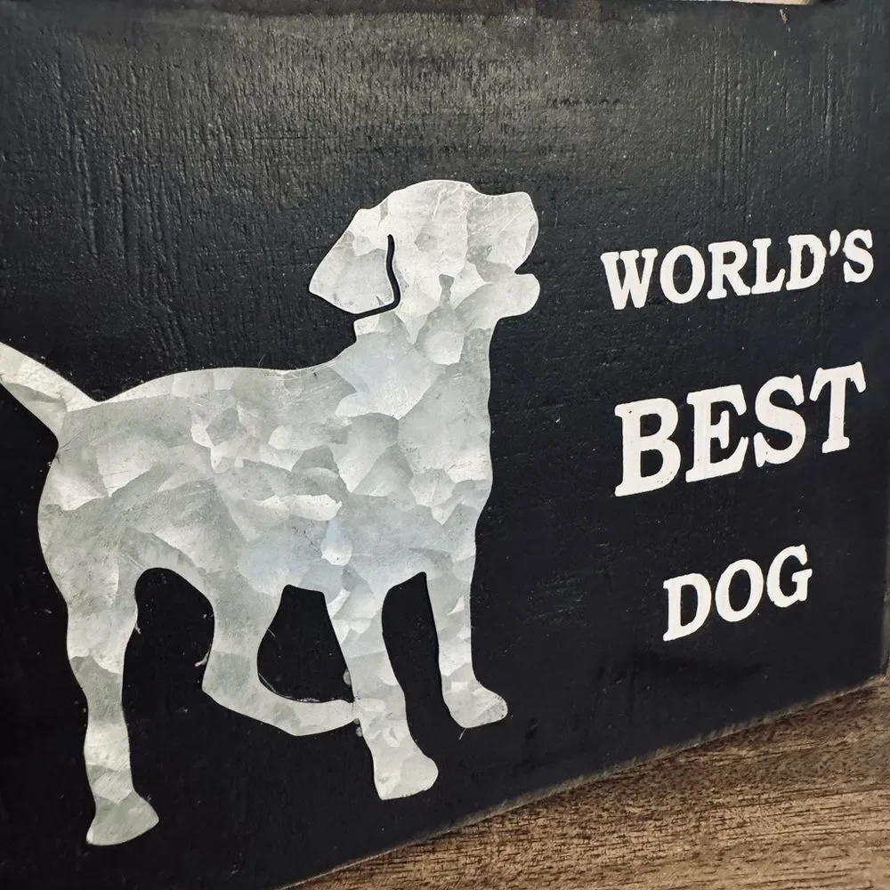 World’s Best Dog Farmhouse Wooden Picture Frame